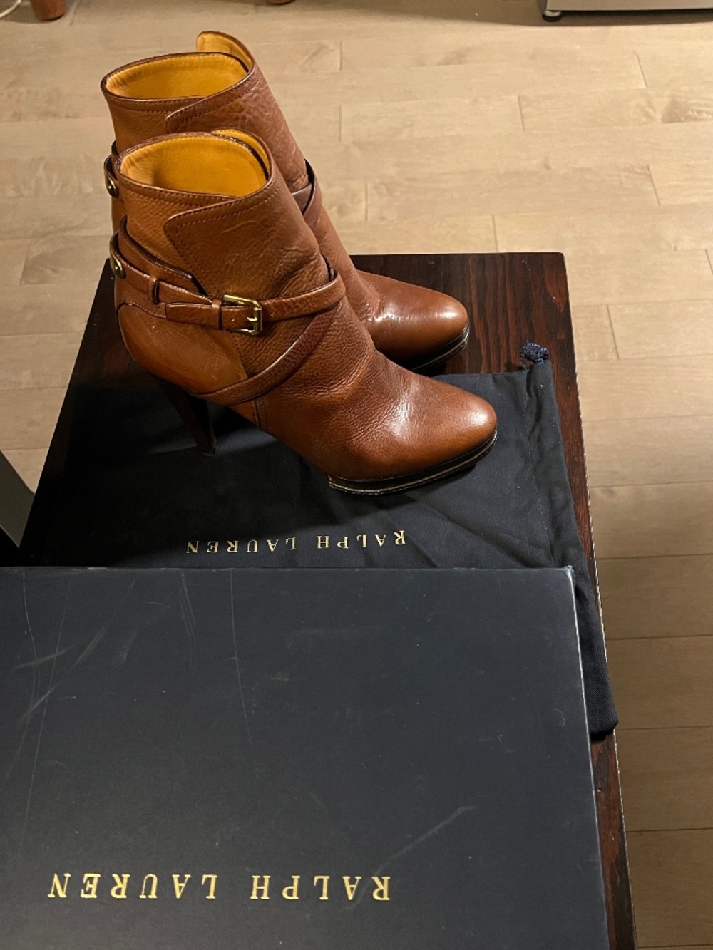 Ralph Lauren Purple Label Collection High Hill Booties Sz. 10.5